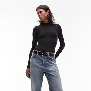 Topshop Mock Turtleneck Bodysuit